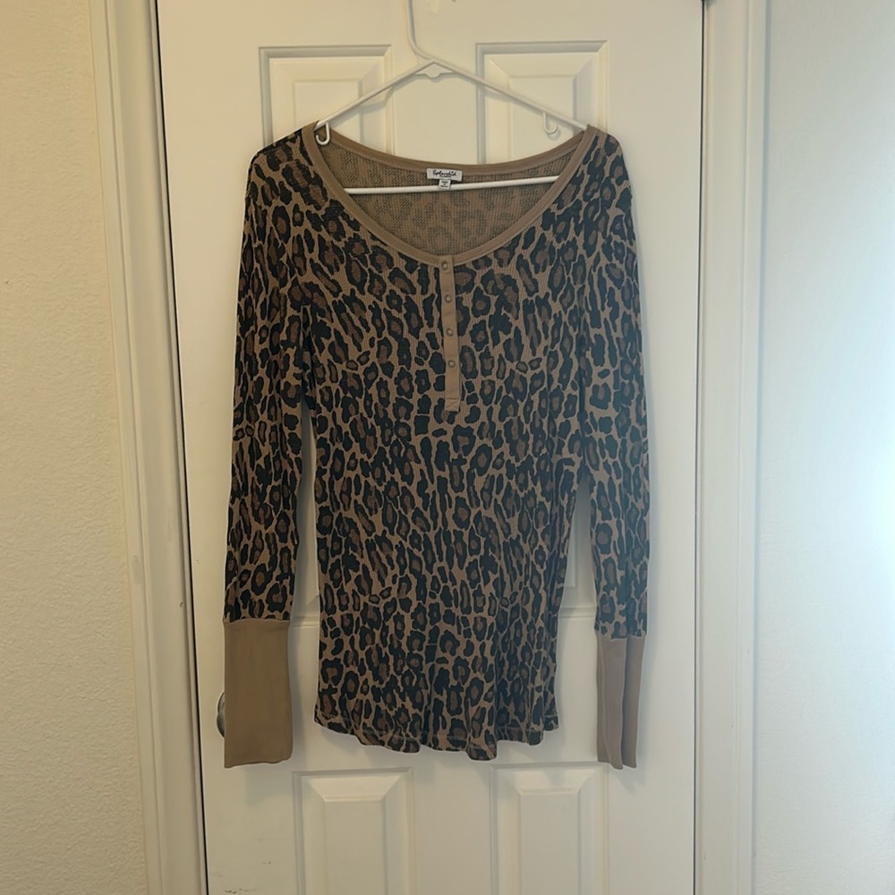 Splendid cheetah long sleeve